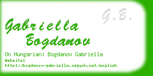 gabriella bogdanov business card